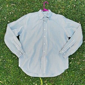 Loro Piana Men’s XL Button Down Gingham Check Long Sleeve